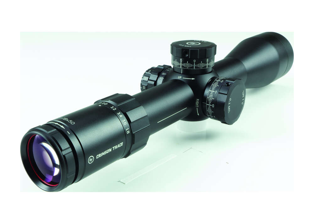 Scopes Crimson Trace Corporation Ready Series 5 Series Tactical Riflescope 3-18x50mm MIL/MIL FFP w/MR1-MIL Illum Reticle